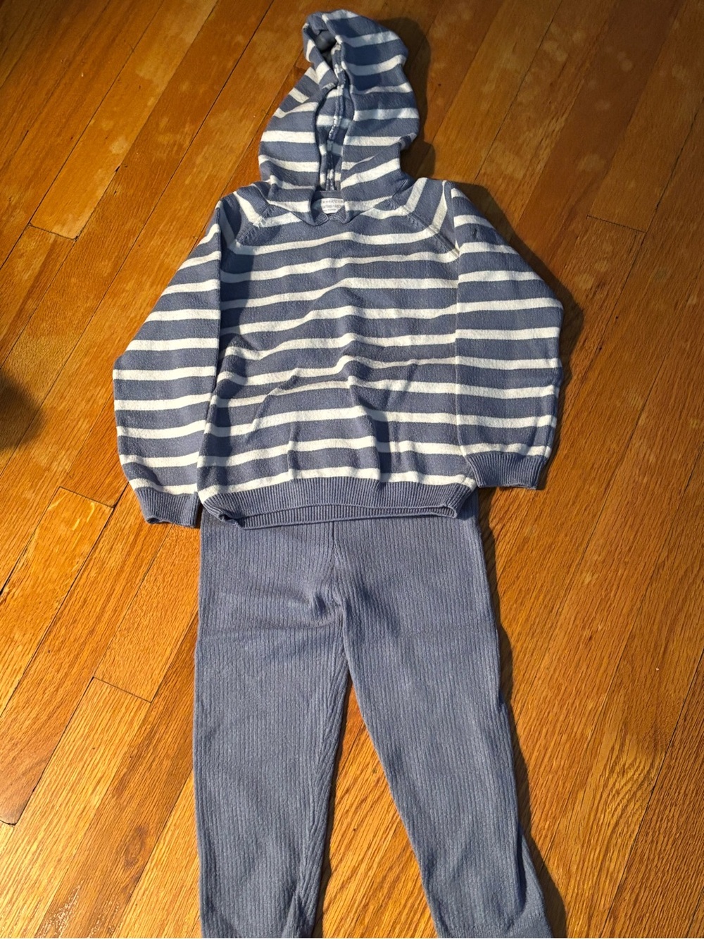 Prinemark Striped Hooded Lounge Set in slate Blue and White